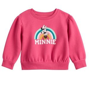 Disney Baby Toddler Minnie Mouse Sweatshirt Long Sleeve Pullover Puff Sleeve 2T